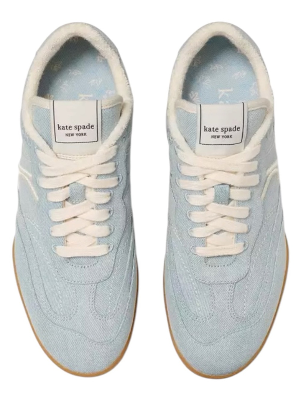 kate spade Extra Light Blue Drift Sneaker with Gum Sole - 10 B - Picture 4 of 7